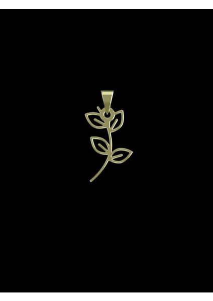 14 Ayar Altın Yaprak Kolye Ucu 0.5 Gr, KC15988 Kodlu