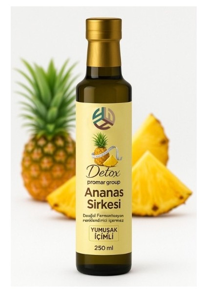 Detox Tropikal Meyve Sirkesi 250 ml + Ananas Sirkesi Doğal Fermantasyon Pineapple Vinegar 250 ml fırsatları