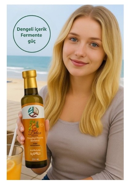 Detox Tropikal Meyve Sirkesi 250 ml + Ananas Sirkesi Doğal Fermantasyon Pineapple Vinegar 250 ml indirimleri