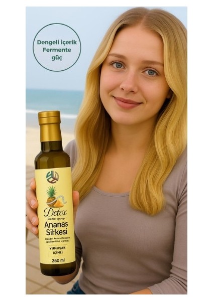 Detox Tropikal Meyve Sirkesi 250 ml + Ananas Sirkesi Doğal Fermantasyon Pineapple Vinegar 250 ml
