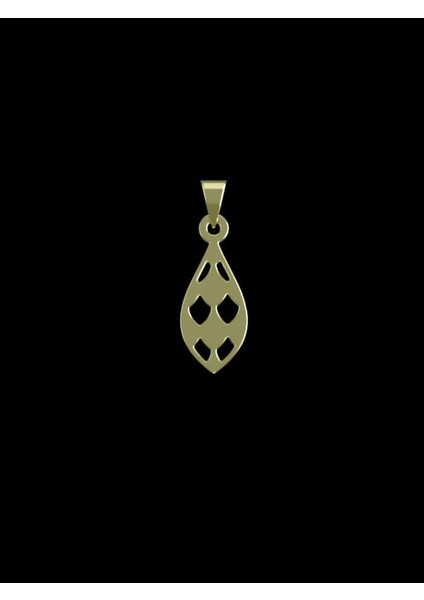 14 Ayar Altın Gözyaşı Damlası Kolye Ucu 0.5 Gr, KC11582 Kodlu