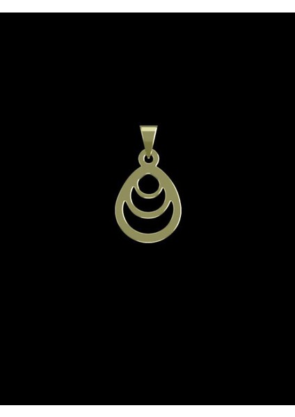 14 Ayar Altın Gözyaşı Damlası Kolye Ucu 0.5 Gr, KC12141 Kodlu