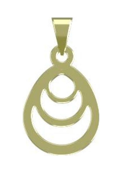 14 Ayar Altın Gözyaşı Damlası Kolye Ucu 0.5 Gr, KC12141 Kodlu