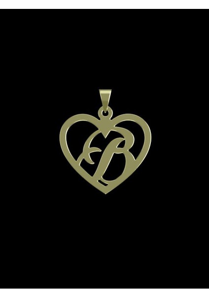 14 Ayar Altın B Harfi Kolye Ucu 0.5 Gr, KC12826 Kodlu