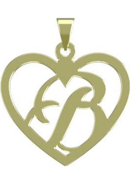 14 Ayar Altın B Harfi Kolye Ucu 0.5 Gr, KC12826 Kodlu