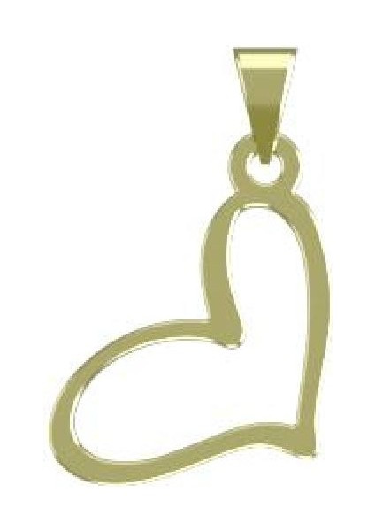 14 Ayar Altın Kalp Kolye Ucu 0.5 Gr, KC17476 Kodlu