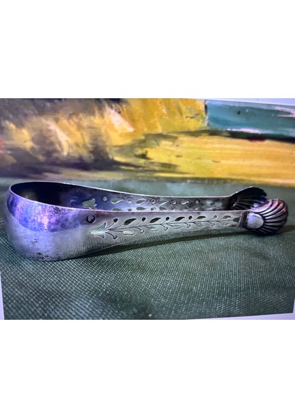 Gümüş Ten Avrupa Şeker Tutacağı 15 cm Boyunda - 36 Gram