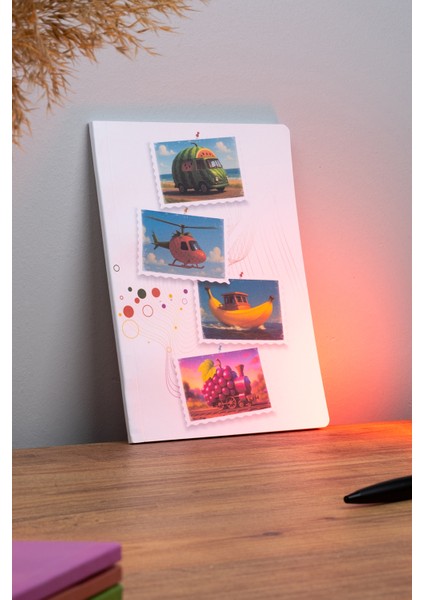 Meyve Araçlar 5'li Defter Seti - Çizgisiz - Her Biri 56 Sayfa - 14X20CM - Iplik Dikişli Cilt fırsatları