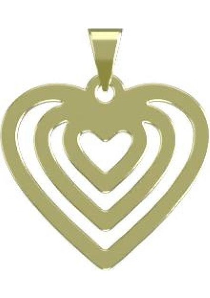 14 Ayar Altın Kalp Kolye Ucu 0.5 Gr, KC11425 Kodlu