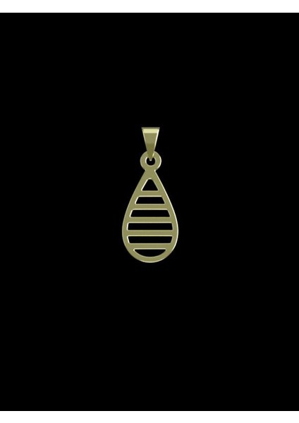 14 Ayar Altın Gözyaşı Damlası Kolye Ucu 0.5 Gr, KC11946 Kodlu