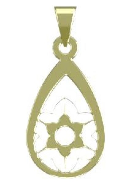 14 Ayar Altın Çiçek Kolye Ucu 0.5 Gr, KC11107 Kodlu