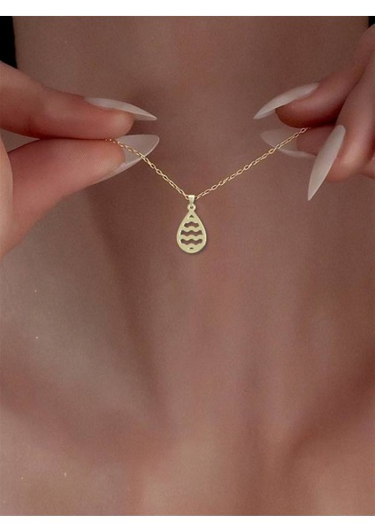 14 Ayar Altın Gözyaşı Damlası Kolye Ucu 0.5 Gr, KC11492 Kodlu