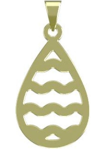 14 Ayar Altın Gözyaşı Damlası Kolye Ucu 0.5 Gr, KC11492 Kodlu