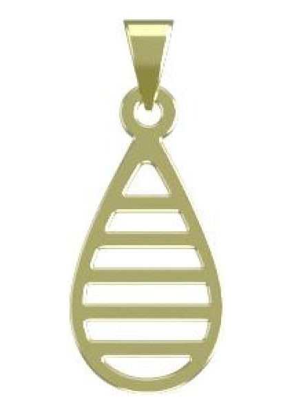 14 Ayar Altın Gözyaşı Damlası Kolye Ucu 0.5 Gr, KC11946 Kodlu