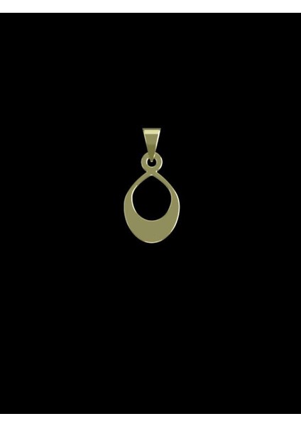 14 Ayar Altın Gözyaşı Damlası Kolye Ucu 0.5 Gr, KC12720 Kodlu