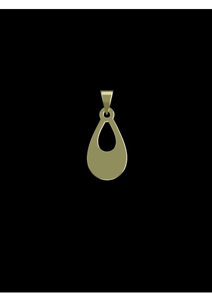 14 Ayar Altın Gözyaşı Damlası Kolye Ucu 0.5 Gr, KC11973 Kodlu
