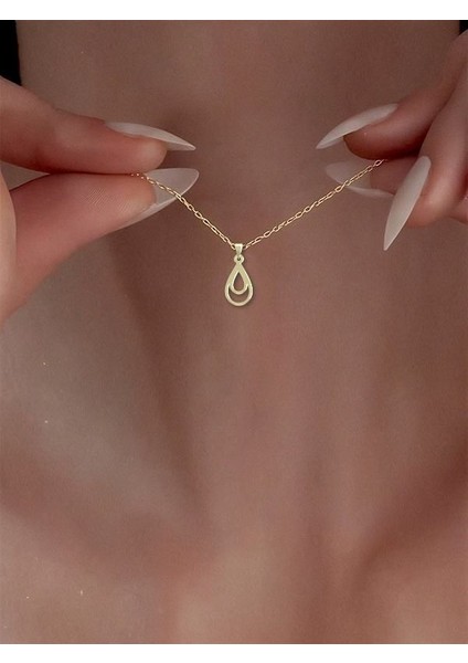 14 Ayar Altın Gözyaşı Damlası Kolye Ucu 0.5 Gr, KC12380 Kodlu