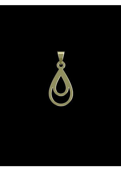 14 Ayar Altın Gözyaşı Damlası Kolye Ucu 0.5 Gr, KC12380 Kodlu