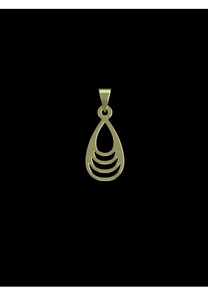 14 Ayar Altın Gözyaşı Damlası Kolye Ucu 0.5 Gr, KC12680 Kodlu
