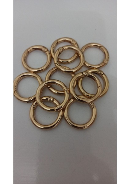 Yaylı Halka Light Gold 2.5cm 10 Adet Örgü Çanta Aksesuar