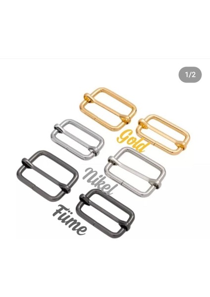 Çanta Ayar Tokası 2.5 Cm-Gold 2 Adet