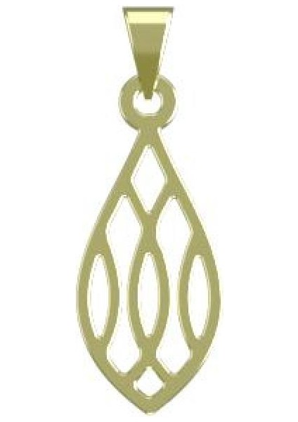 14 Ayar Altın Gözyaşı Damlası Kolye Ucu 0.5 Gr, KC12264 Kodlu