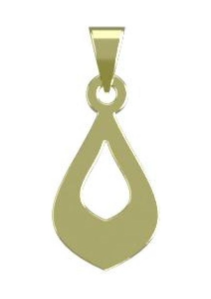 14 Ayar Altın Gözyaşı Damlası Kolye Ucu 0.5 Gr, KC12442 Kodlu