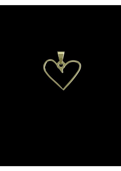14 Ayar Altın Kalp Kolye Ucu 0.5 Gr, KC17489 Kodlu