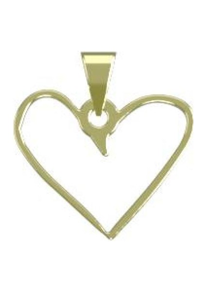 14 Ayar Altın Kalp Kolye Ucu 0.5 Gr, KC17489 Kodlu