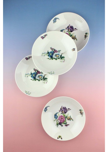 Belisya 4 Parça Porselen Yemek Tabağı