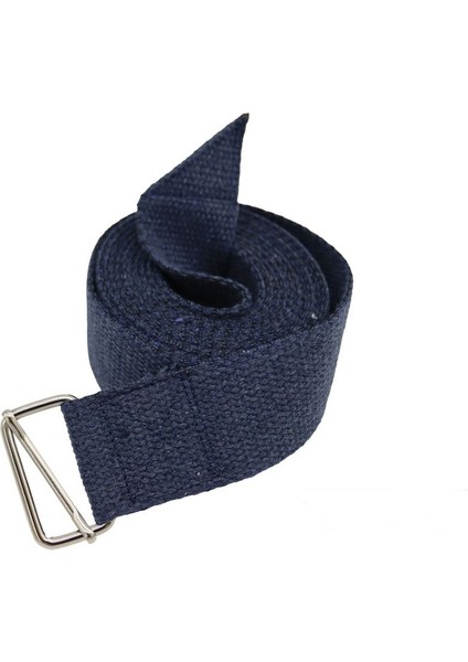 Pamuklu Dokuma Ayar Tokalı 250 cm Indigo Lacivert Yoga Kemeri