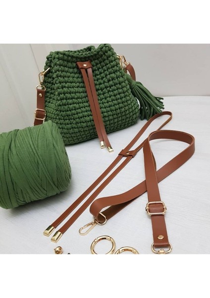 Deri Ayarlı Çanta Askısı ve Büzgüsü