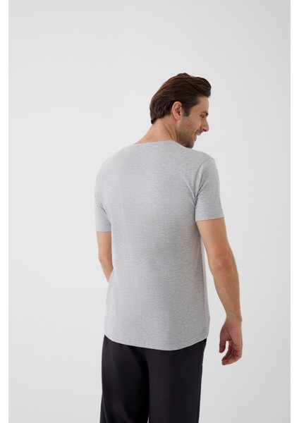 Erkek Pamuklu V Yaka Kısa Kollu Tişört fiyatları