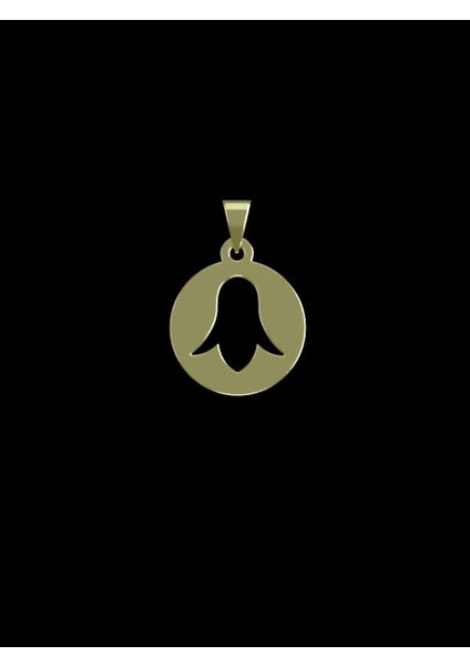 14 Ayar Altın Çiçek Kolye Ucu 0.5 Gr, KC11025 Kodlu