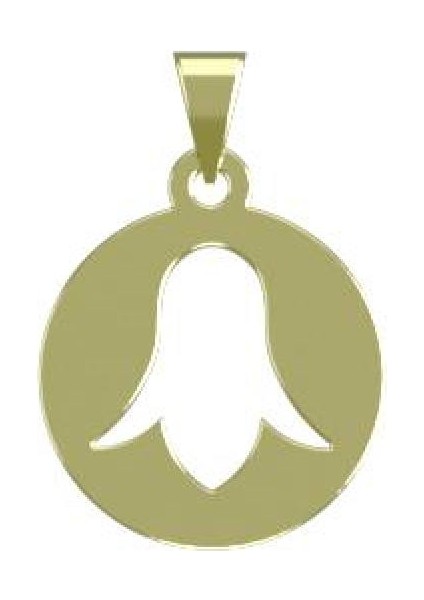 14 Ayar Altın Çiçek Kolye Ucu 0.5 Gr, KC11025 Kodlu