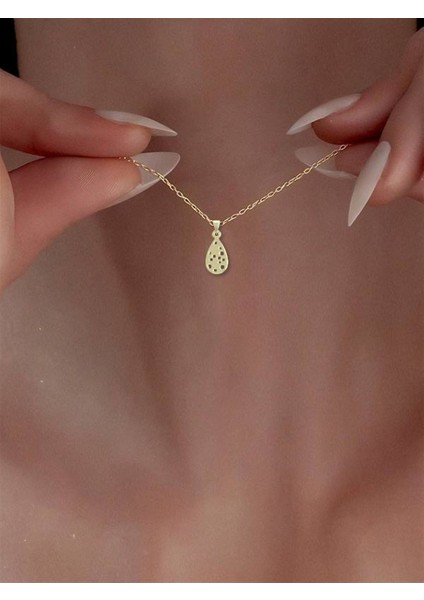 14 Ayar Altın Gözyaşı Damlası Kolye Ucu 0.5 Gr, KC10741 Kodlu