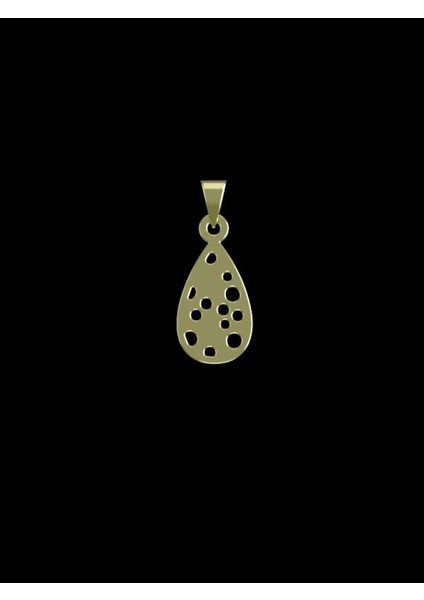 14 Ayar Altın Gözyaşı Damlası Kolye Ucu 0.5 Gr, KC10741 Kodlu