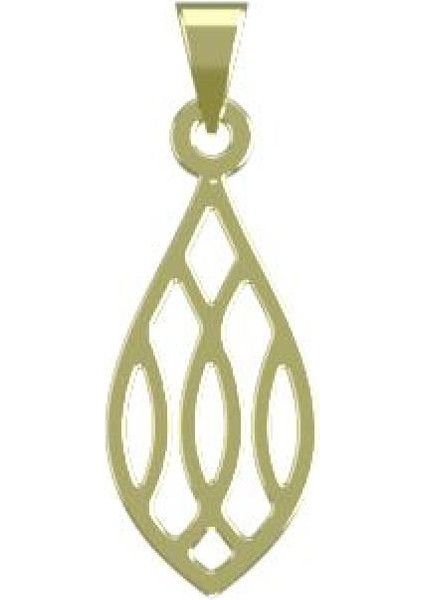 14 Ayar Altın Gözyaşı Damlası Kolye Ucu 0.5 Gr, KC10835 Kodlu