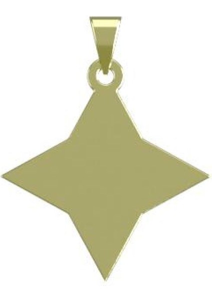 14 Ayar Altın Yıldız Kolye Ucu 0.5 Gr, KC15414 Kodlu