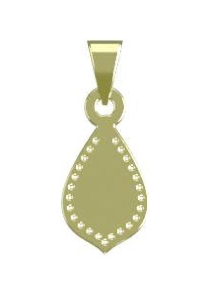 14 Ayar Altın Gözyaşı Damlası Kolye Ucu 0.5 Gr, KC10927 Kodlu