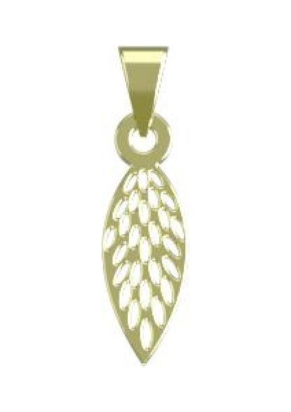 14 Ayar Altın Gözyaşı Damlası Kolye Ucu 0.5 Gr, KC13126 Kodlu