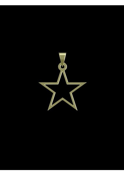 14 Ayar Altın Yıldız Kolye Ucu 0.5 Gr, KC15403 Kodlu