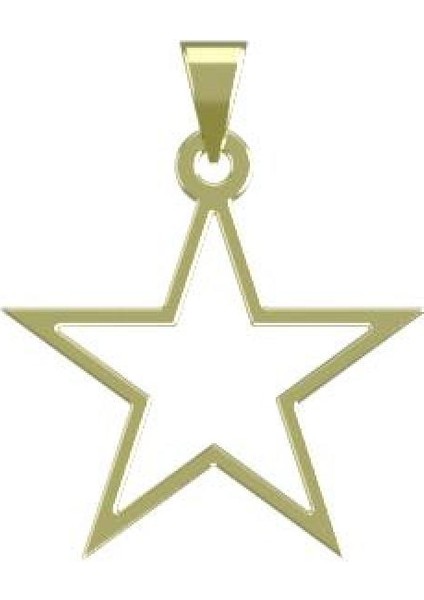 14 Ayar Altın Yıldız Kolye Ucu 0.5 Gr, KC15403 Kodlu