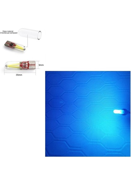 1 Takım 12V T10 Dipsiz LED Buz Mavi Roof LED Ice Blue (Isınma Yapmaz)