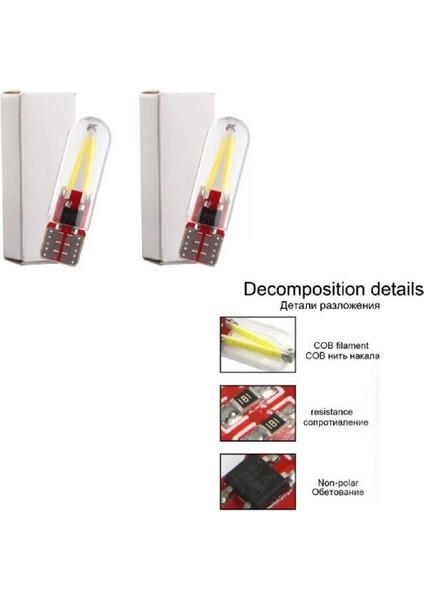 1 Takım 12V T10 Dipsiz LED Buz Mavi Roof LED Ice Blue (Isınma Yapmaz) modelleri