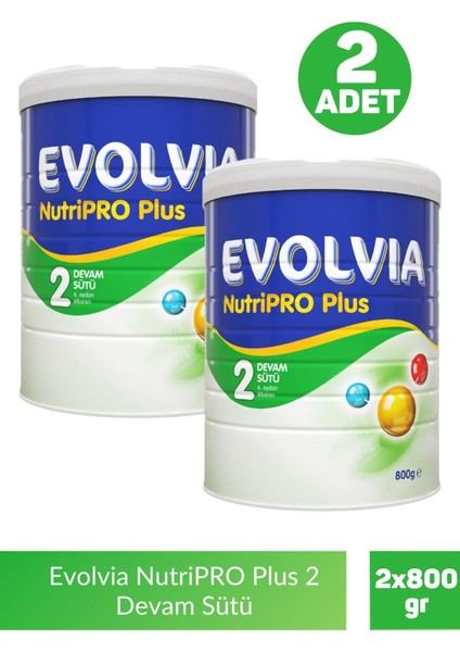 Nutripro Plus 2 Biberon Maması 800 gr 6-9 Ay İçin Sütlü Besin 2 Adet