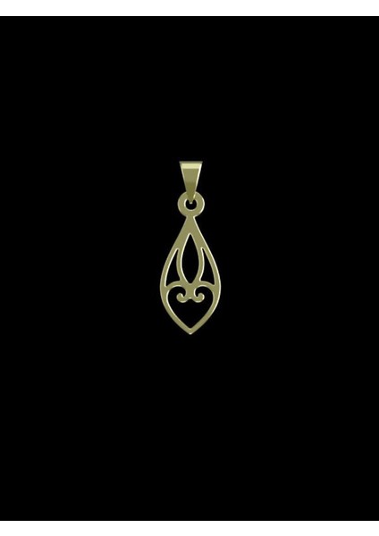 14 Ayar Altın Gözyaşı Damlası Kolye Ucu 0.5 Gr, KC10820 Kodlu
