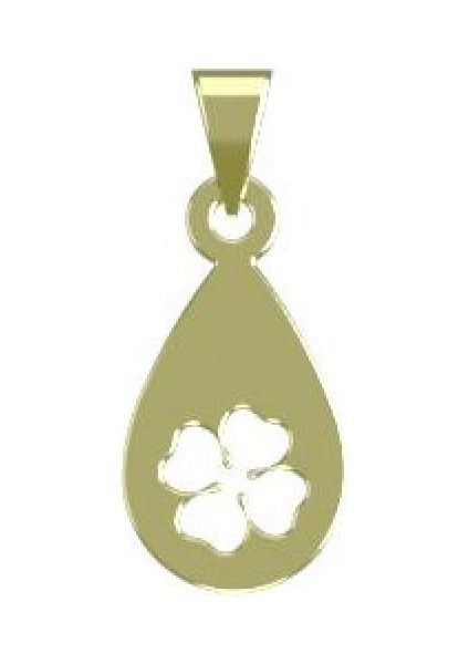 14 Ayar Altın Çiçek Kolye Ucu 0.5 Gr, KC13372 Kodlu