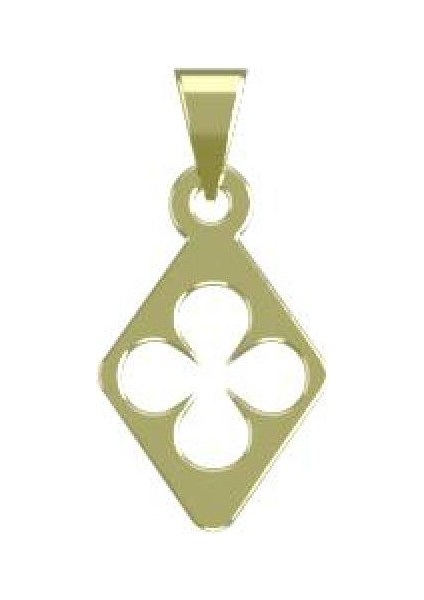 14 Ayar Altın Çiçek Kolye Ucu 0.5 Gr, KC13783 Kodlu