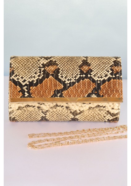 Elysara EB0399 | Yılan Desen Zarif Çıtalı Portföy Çanta fırsatları